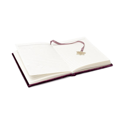 Carnet de notes velours violet avec Ganesha de gros thumb