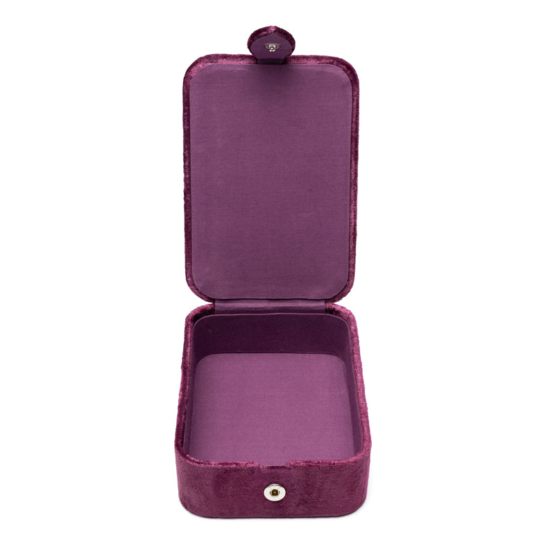 Coffret à bijoux / tarot velours violet avec Ganesha