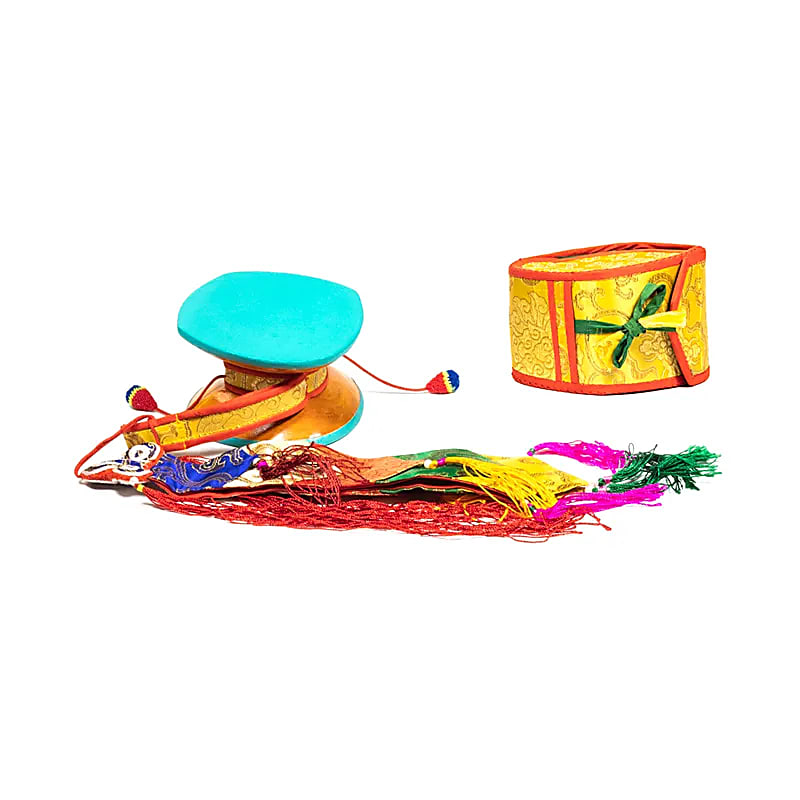 Damaru tambor ritual místico + caja