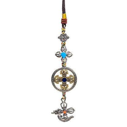 Protective pendant double dorje with kartika thumb
