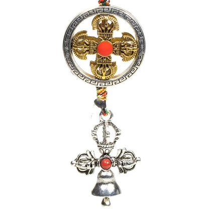 Colgante de protección doble Dorje con campana al por mayor thumb