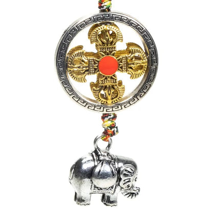 Colgante de protección doble Dorje con elefante al por mayor thumb