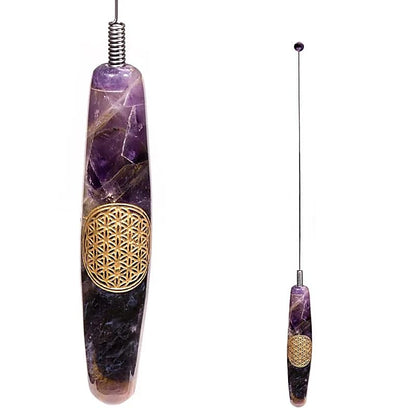 Bio-tensor amethyst with Flower of Life thumb