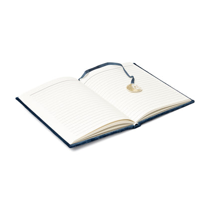Notizbuch Samt blau mit Mond großhandel thumb