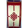 Tenda tibetana per porta rosso/avorio