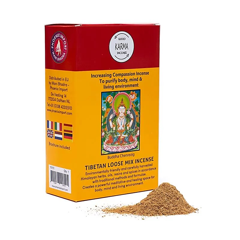 Poudre d'encens tibétain Augmentation de la compassion