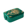Coffret à bijoux / tarot velours vert avec Oeil des tarots