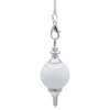 Pendulum polished white Agate & metal