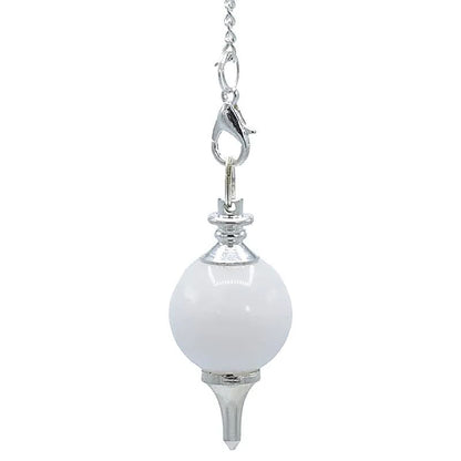 Pendule Agathe blanche polie + métal thumb