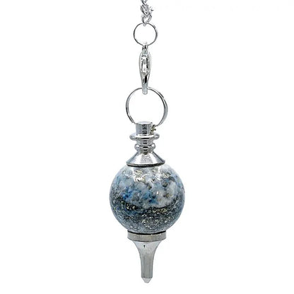 Pendel gepolijste Lapis Lazuli & metaal thumb