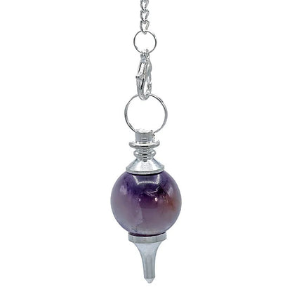 Pendulum polished Amethyst in metal thumb