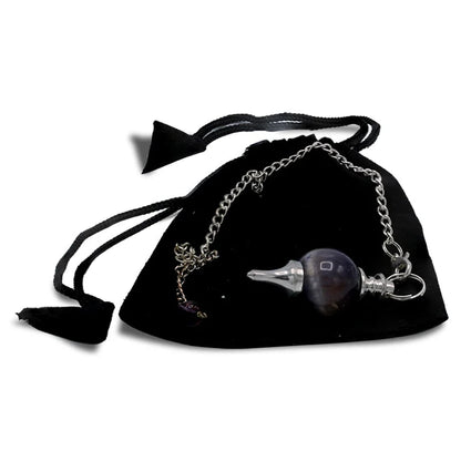 Pendulum polished Amethyst in metal wholesale thumb
