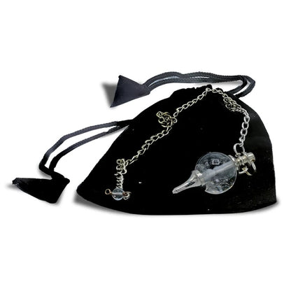 Pendulum polished Rock Crystal &amp; metal wholesale thumb