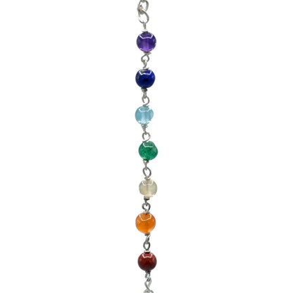 Péndulo punta cristal de roca-cadena 7Chakra al por mayor thumb