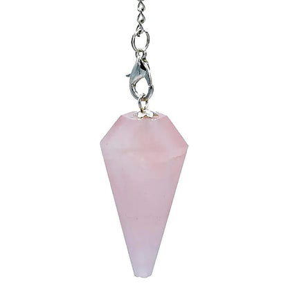 Pendel Rosenquarz mit Chakrakette thumb