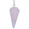 Pendule Quartz rose pointe à facettes
