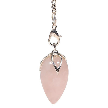 Pendolo Loto in Quarzo Rosa appuntito thumb