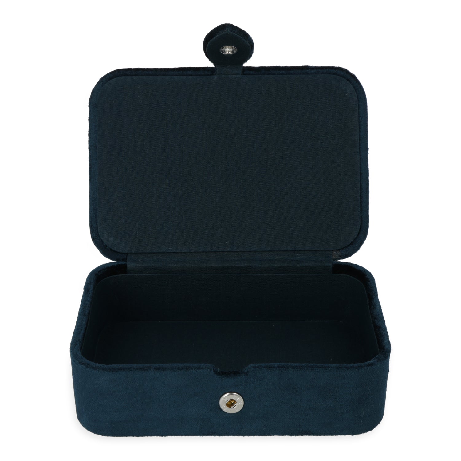 Schmuck- / Tarotkästchen Samt dunkelblau mit Blumen großhandel