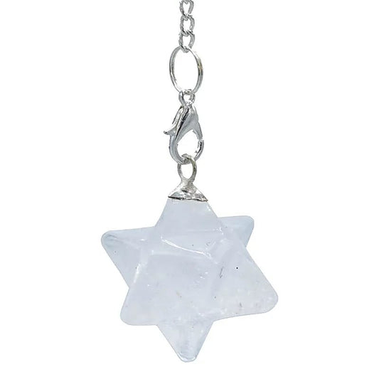 Bergkristal Merkaba chakra pendel achtpuntig