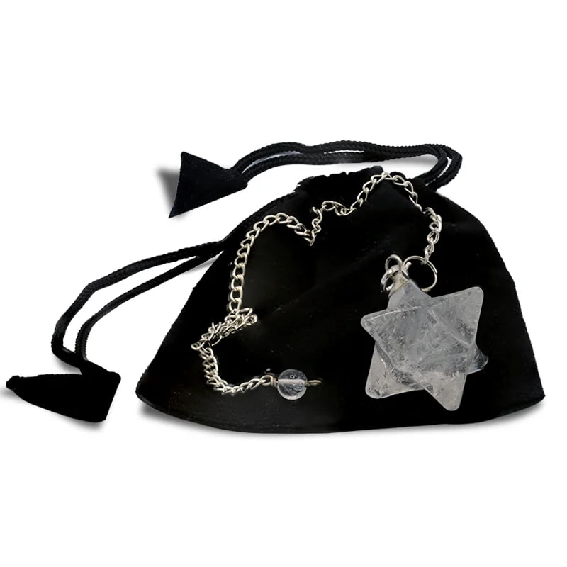 Pendolo Chakra Merkaba in Cristallo di rocca