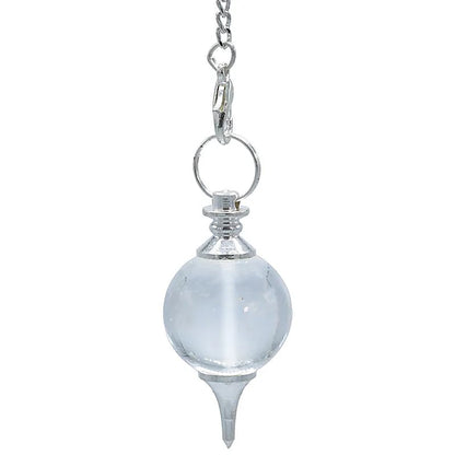 Pendulum Rock crystal spherical in metal thumb