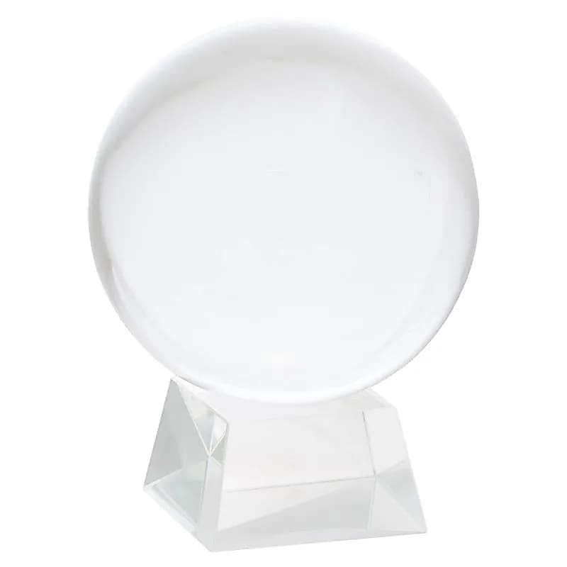Bola de cristal 20 cms con soporte de vidrio