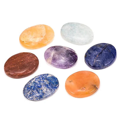 SET 7 ovale Chakrasteine thumb