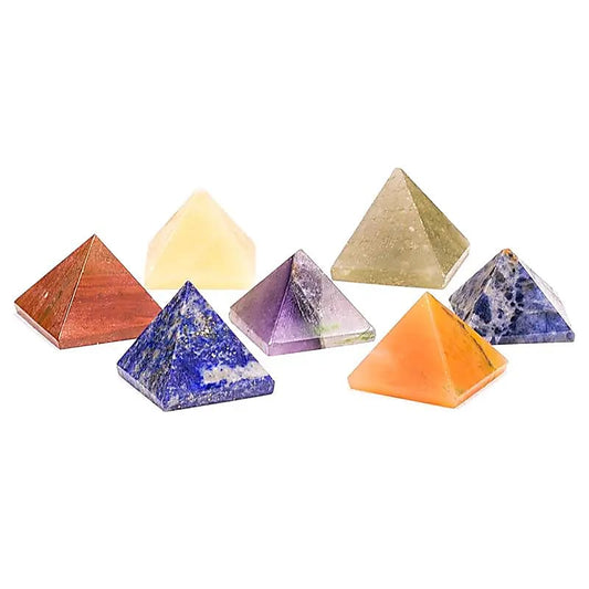 SET de 7 piedras pirámide colores chakras