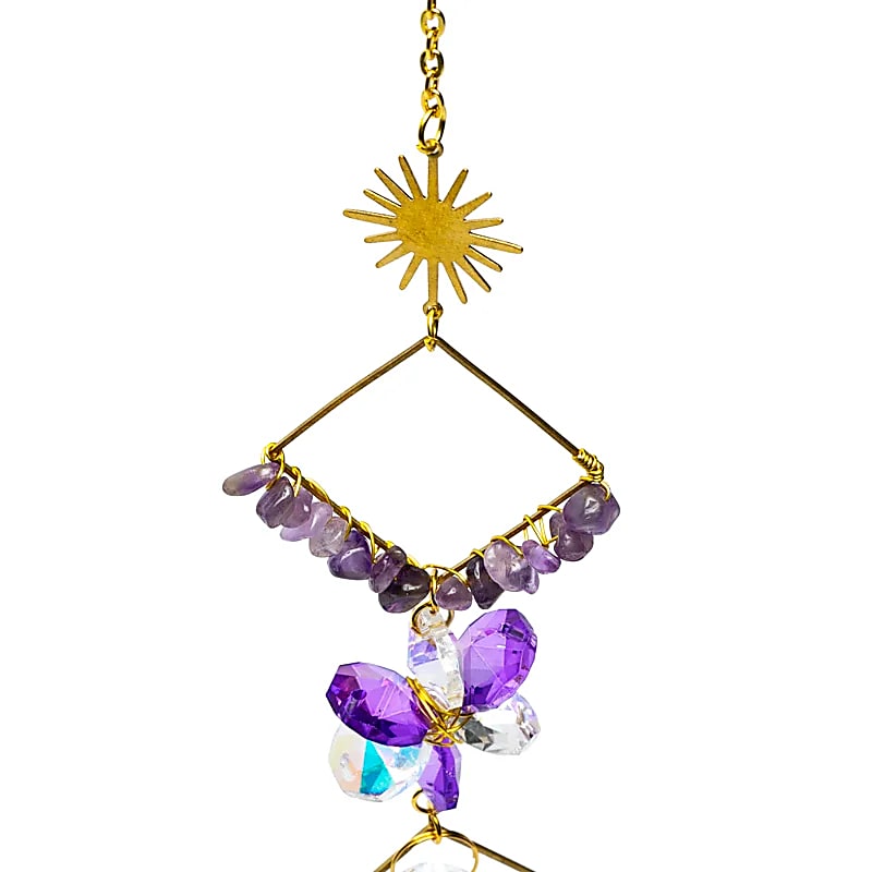Sonnenfänger mit Amethyststeinen und Rhomben großhandel