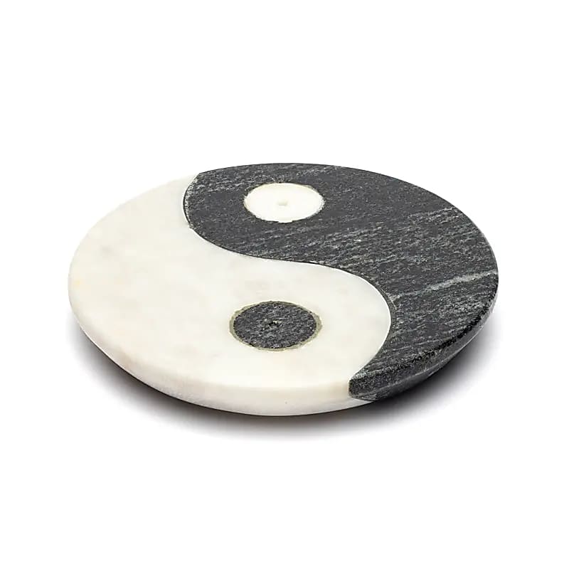 Quemador de incienso Yin Yang de esteatita