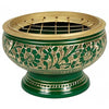 Brûle encens à charbon en laiton vert