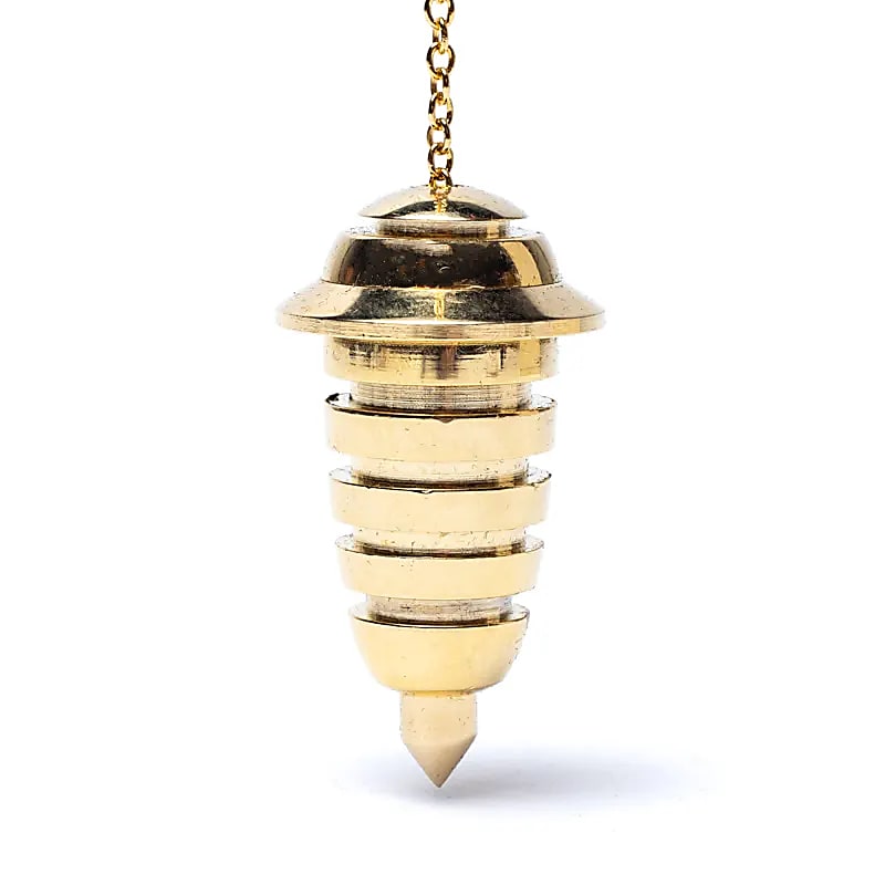 Péndulo con cámara de latón chapado oro
