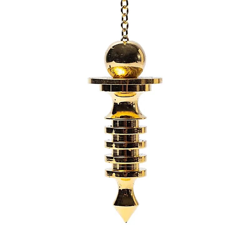 Pendulum brass gold plated Flower of Life