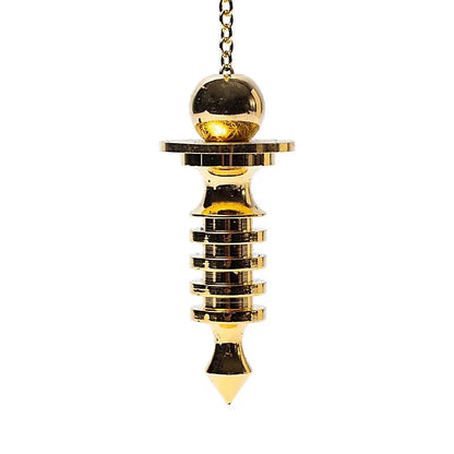 Pendulum brass gold plated Flower of Life thumb