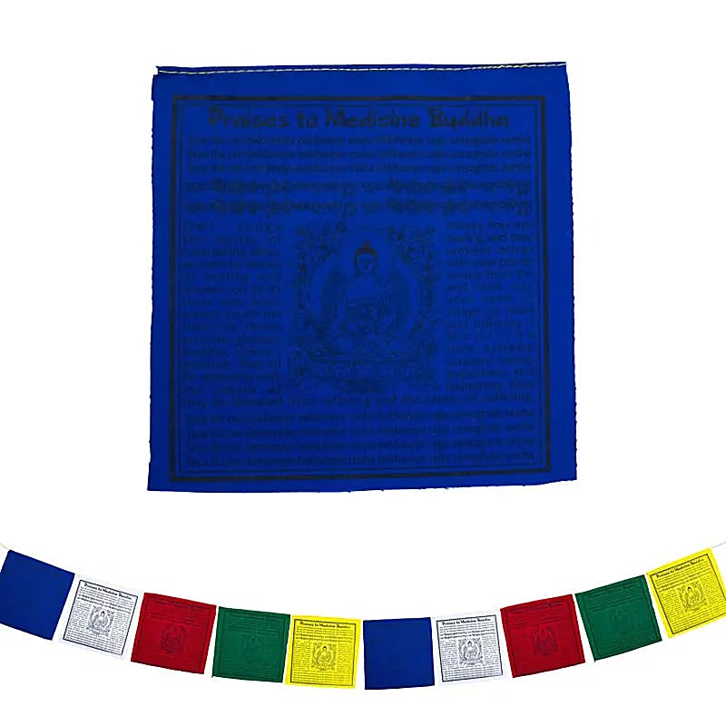 Drapeaux de prière tibétains Bouddha de la Médecine