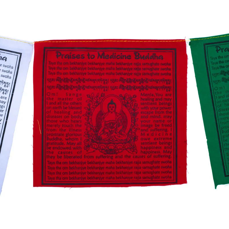 Drapeaux de prière tibétains Bouddha de la Médecine