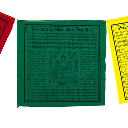 Drapeaux de prière tibétains Bouddha de la Médecine