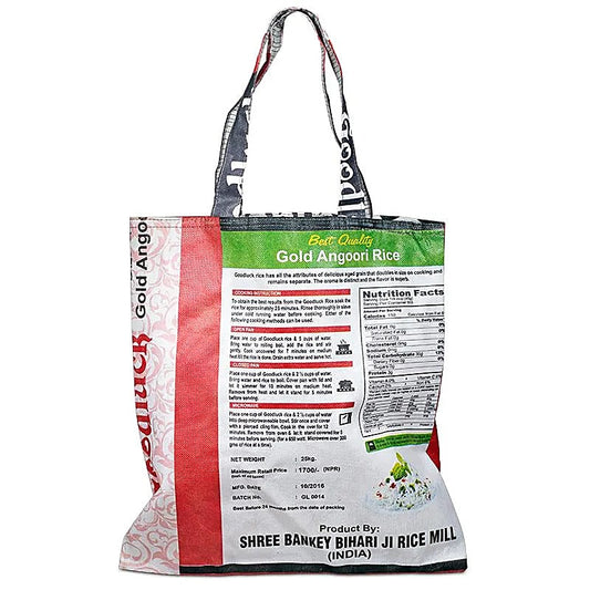 Bolsa de la compra sacos de arroz reciclados