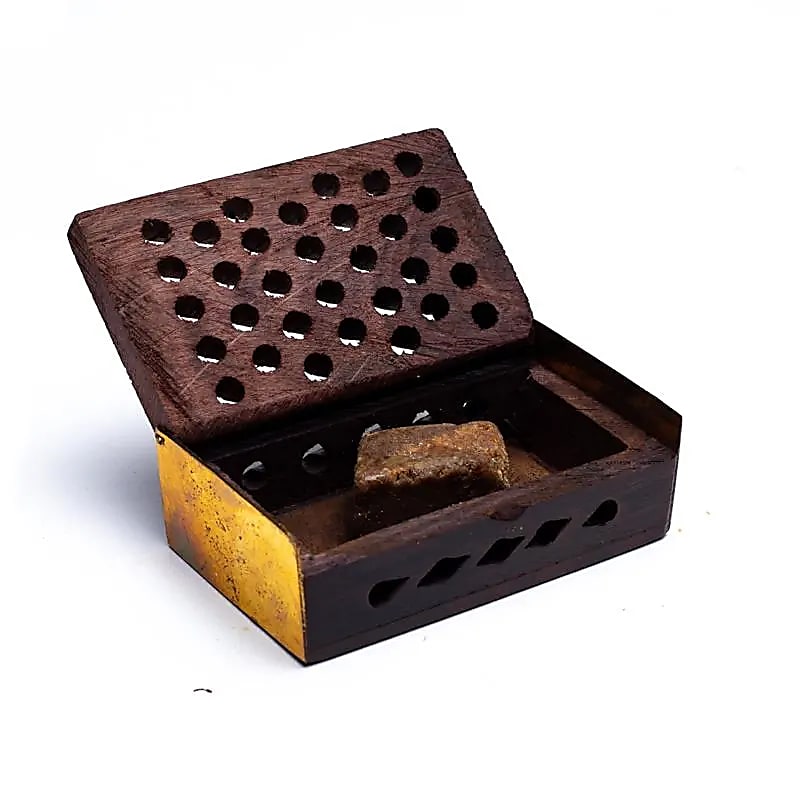 Harzmischung Rose/Amber in Holz Dose