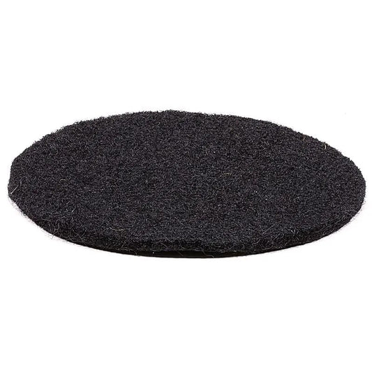 Soporte circular plano fieltro negro cuencos