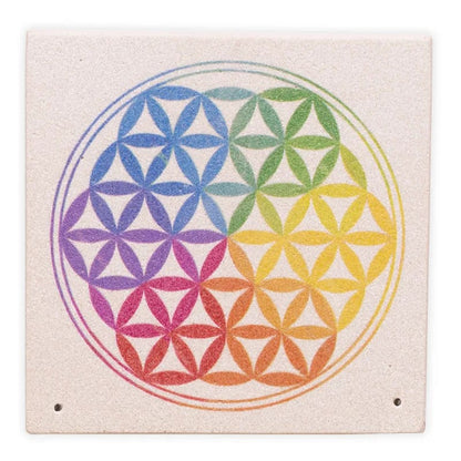 Incense burner sandstone flower of life wholesale thumb
