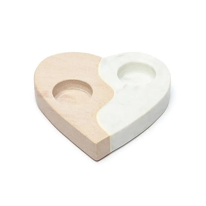 Pink sandstone & marble candleholder heart thumb