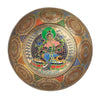 Campana tibetana Tara verde dipinta a mano