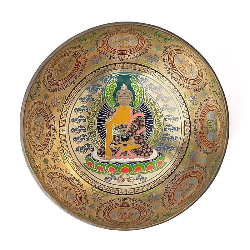 Bol chantant Bouddha Shakyamuni peint à la main