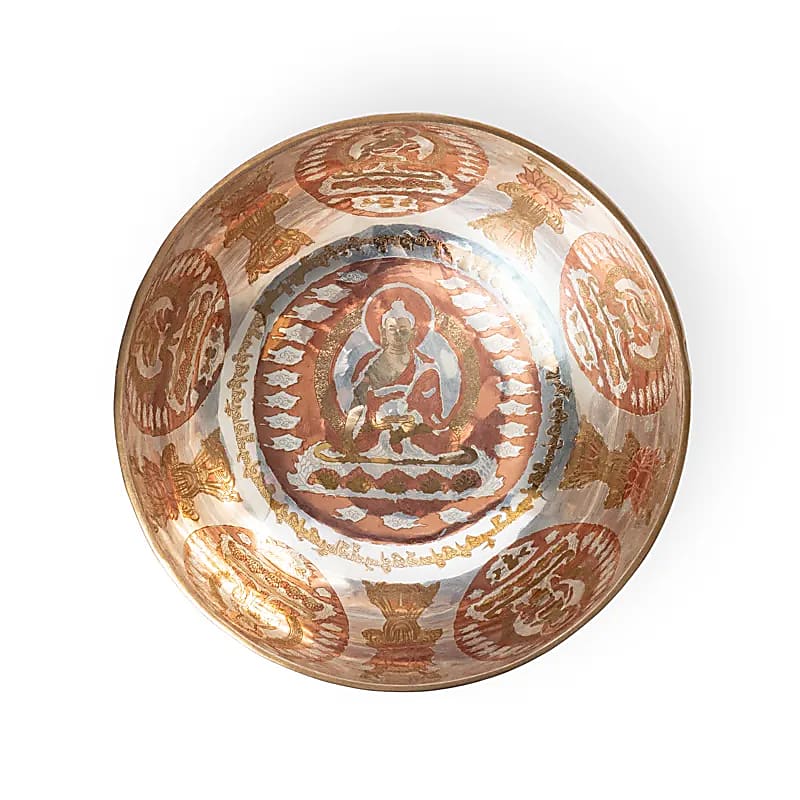 Versilberte Klangschale Buddha Shakyamuni