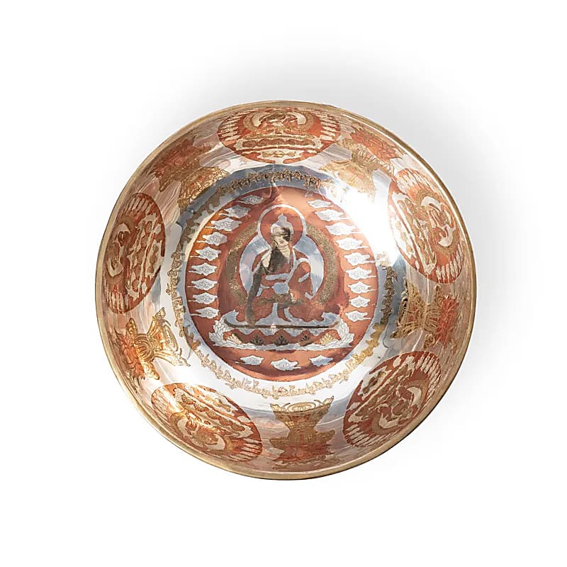 Cuenco sonoro plateado Buda Shakyamuni al por mayor