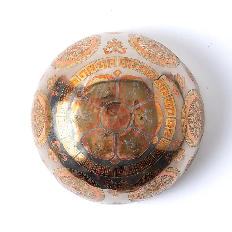 Bol chantant plaqué argent Bouddha de médecine