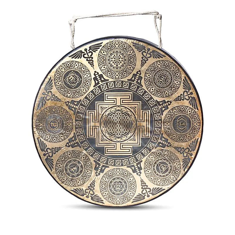 Nepalesischer Gong 7 Chakras graviert