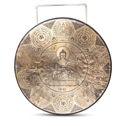 Gong nepalí grabado Buda Shakyamuni thumb