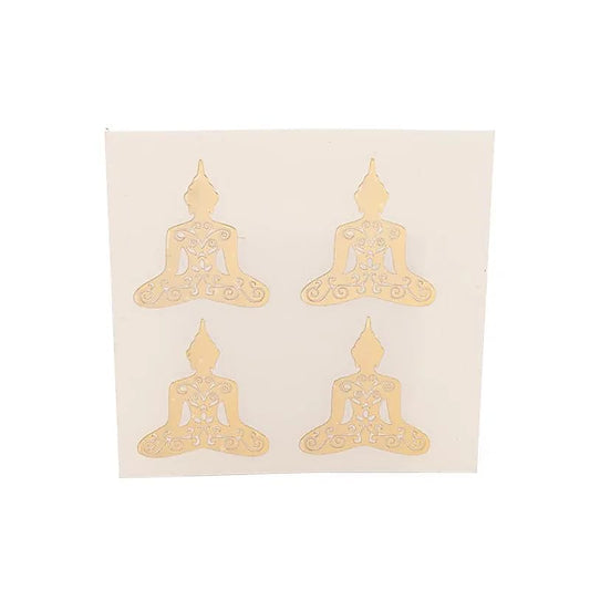Metalen sticker Boeddha goud 4x